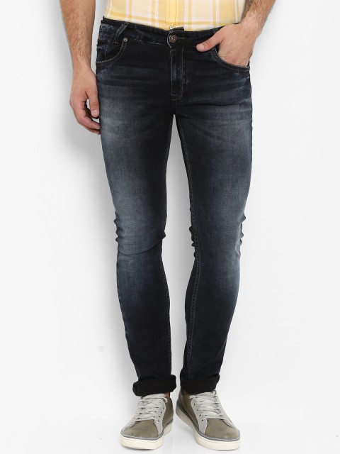

Mufti Men Navy Blue Regular Fit Mid-Rise Clean Look Stretchable Jeans