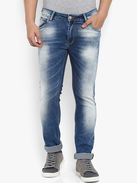 

Mufti Men Blue Regular Fit Mid-Rise Clean Look Stretchable Jeans