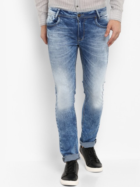 

Mufti Men Blue Regular Fit Mid-Rise Clean Look Stretchable Jeans