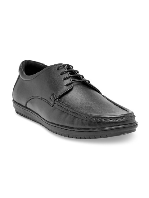 

Teakwood Leathers Men Black Leather Formal Derbys