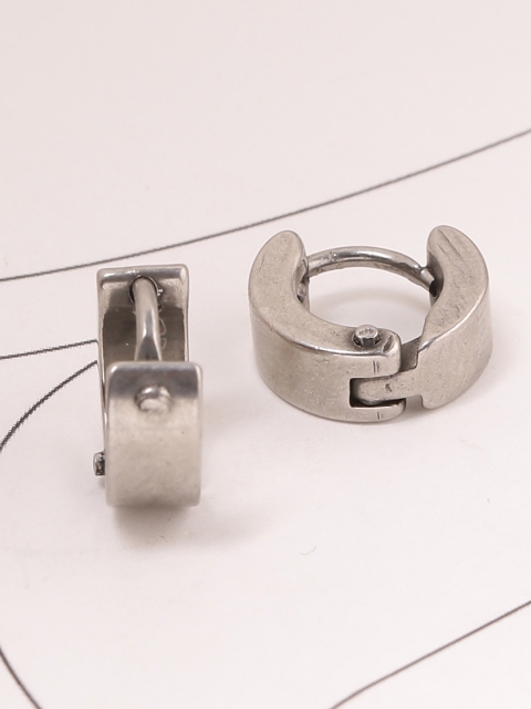 

Dare by Voylla Silver-Plated Handcrafted Circular Hoop Earrings
