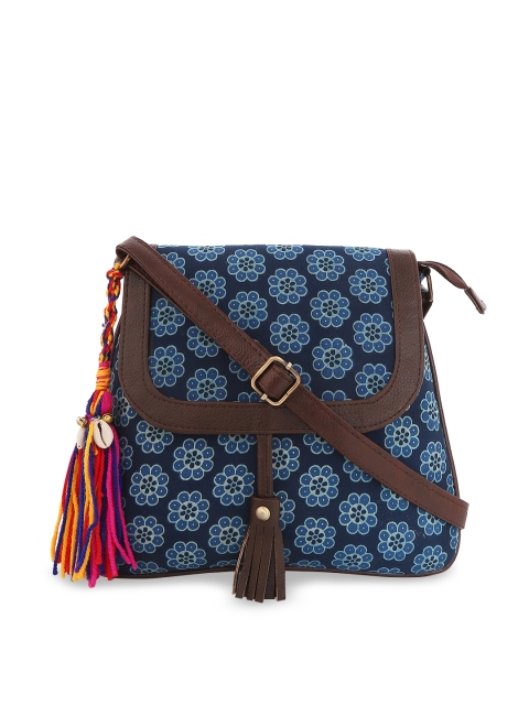 

Vivinkaa Blue Printed Sling Bag