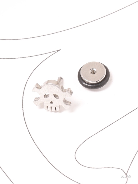 

Dare by Voylla Men Silver-Plated Quirky Studs