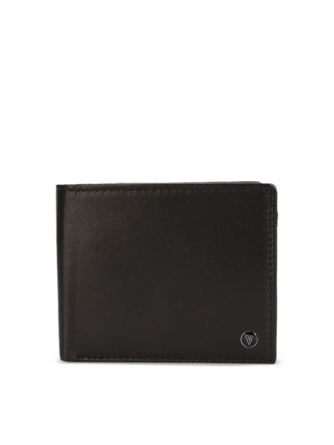

Van Heusen Men Black Solid Leather Two Fold Wallet