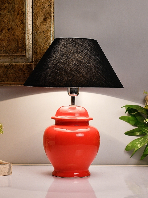 

Homesake Orange & Blue Solid Handcrafted Table Lamp with Shade