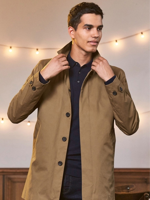 

next Men Brown Solid Tailored Jacket