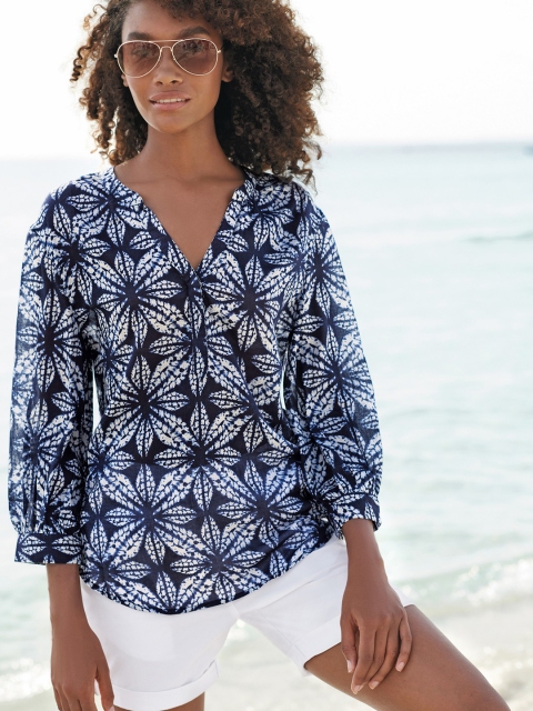 

next Women Blue Printed Top