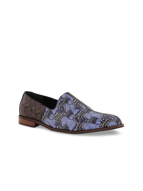 

Kanvas Men Blue & Brown Printed Loafers