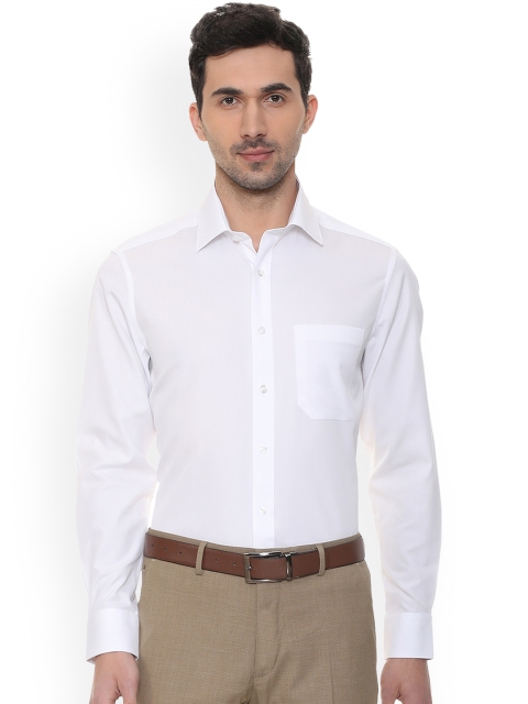 

Louis Philippe Men White Regular Fit Solid Formal Shirt
