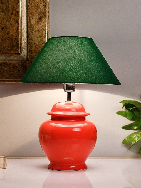 

Homesake Orange Solid Handcrafted Table Lamp with Shade