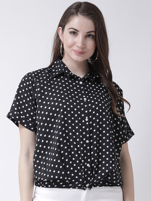 

The Vanca Women Black Regular Fit Printed Casual Shirt
