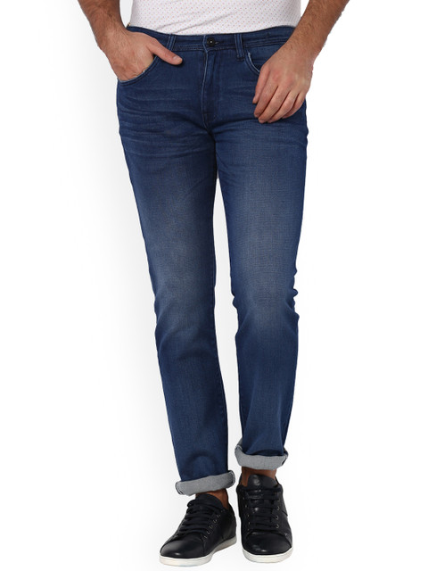 

V Dot Men Blue Regular Fit Mid-Rise Clean Look Stretchable Jeans