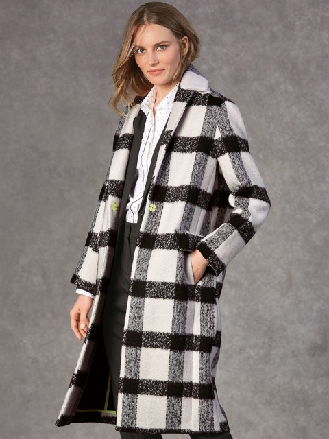 

next Women Women Brown Solid Coats, White