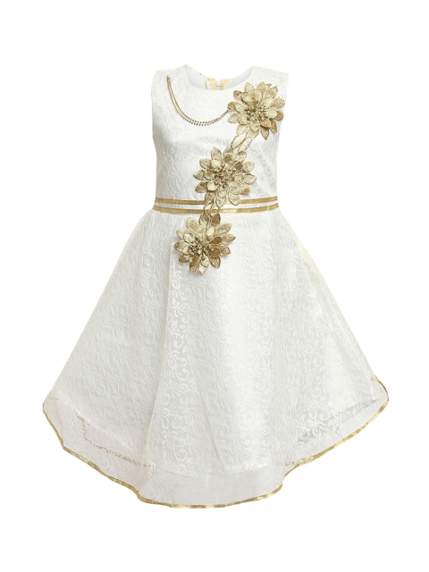 

Aarika Girls Off-White Embellished Fit and Flare Dress