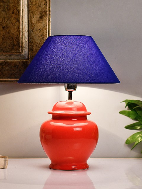 

Homesake Orange Solid Handcrafted Table Lamp with Shade