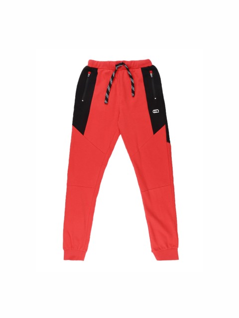 

Ajile by Pantaloons Boys Red Solid Straight-Fit Joggers