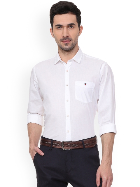 

Louis Philippe Men White Slim Fit Solid Casual Shirt