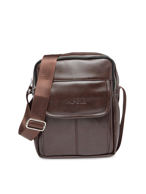 

Apsis Unisex Brown Solid Messenger Bag