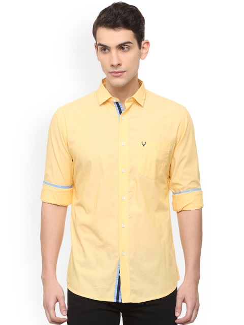 

Allen Solly Men Yellow Slim Fit Solid Casual Shirt