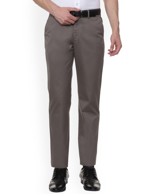 

Louis Philippe Men Grey Regular Fit Solid Formal Trousers