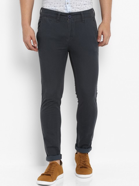 

Mufti Men Grey Slim Fit Trousers