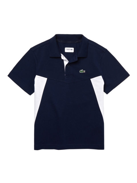 

Lacoste Boys Navy Blue Colourblocked Polo Collar T-shirt