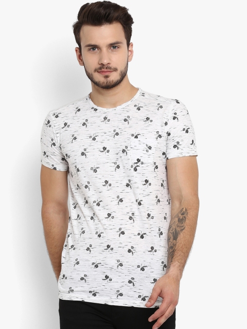 

Mufti Men Grey Printed Round Neck T-shirt