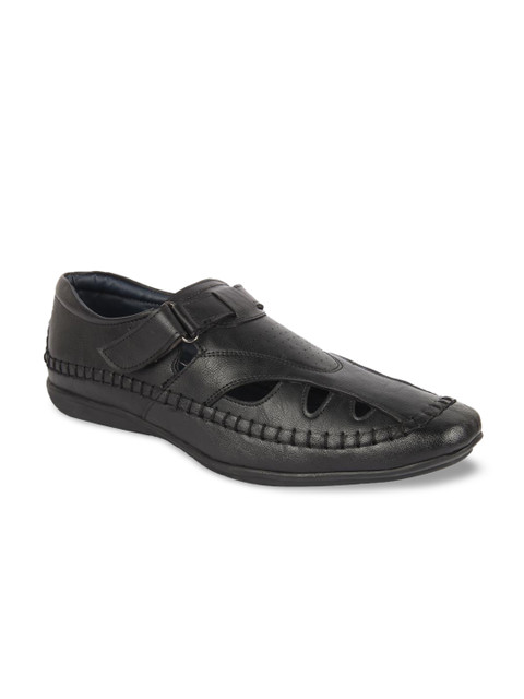 

Respiro Men Black Fisherman Leather Sandals