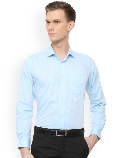

Van Heusen Men Blue Regular Fit Self Design Formal Shirt