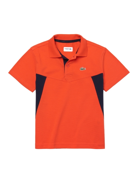 

Lacoste Boys Red Colourblocked Polo Collar T-shirt