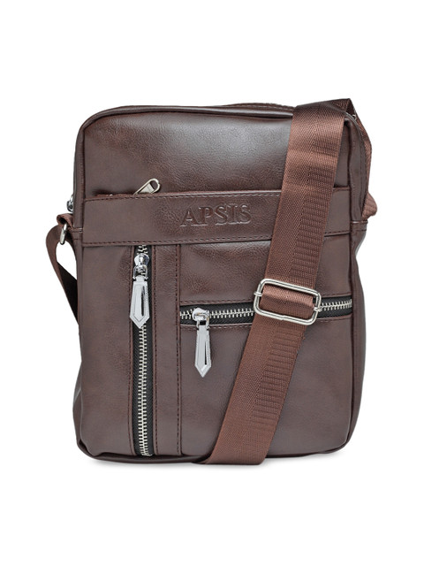 

Apsis Unisex Brown Solid Messenger Bag
