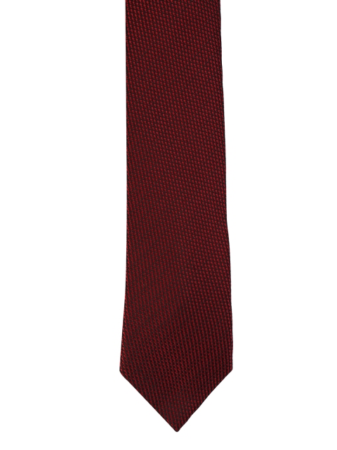

Van Heusen Maroon Woven Design Skinny Tie