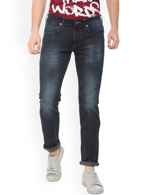 

Louis Philippe Jeans Men Blue Slim Fit Mid-Rise Clean Look Stretchable Jeans