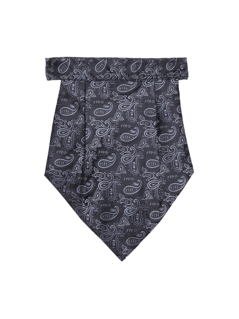 

Alvaro Castagnino Black & Grey Woven Design Cravat