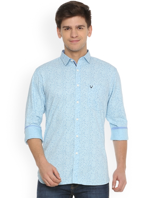 

Allen Solly Men Blue Slim Fit Printed Casual Shirt