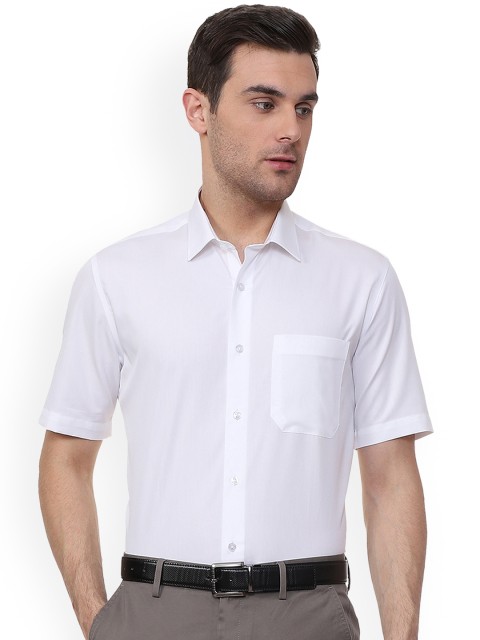 

Louis Philippe Men White Slim Fit Solid Formal Shirt