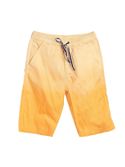 

612 league Girls Yellow Ombre Regular Fit Regular Shorts