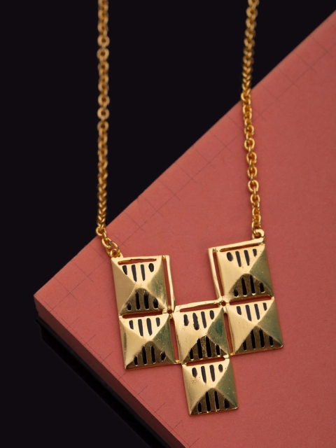 

Studio Voylla Gold-Plated & Black Handcrafted Necklace