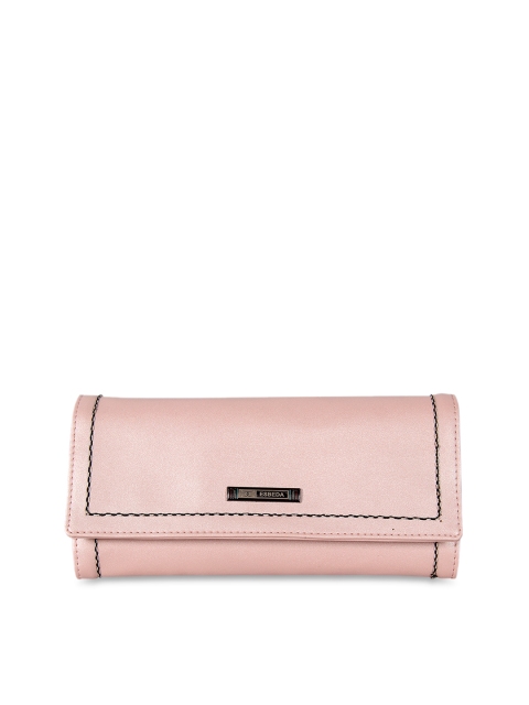 

ESBEDA Women Pink Solid Three Fold Wallet