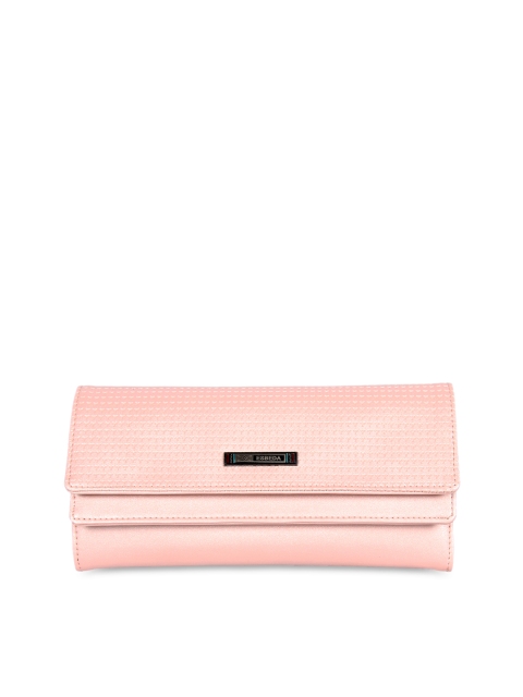 

ESBEDA Women Pink Solid Three Fold Wallet