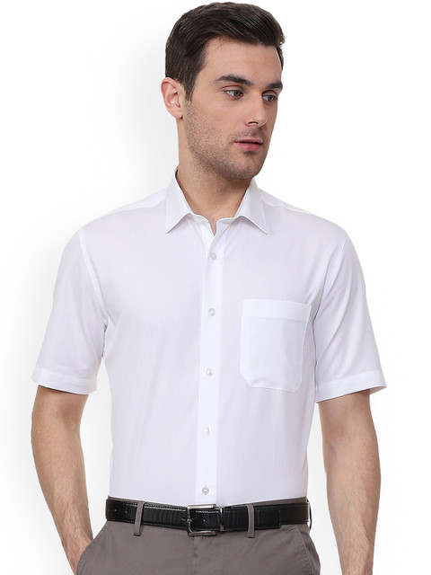 

Louis Philippe Men White Slim Fit Solid Formal Shirt