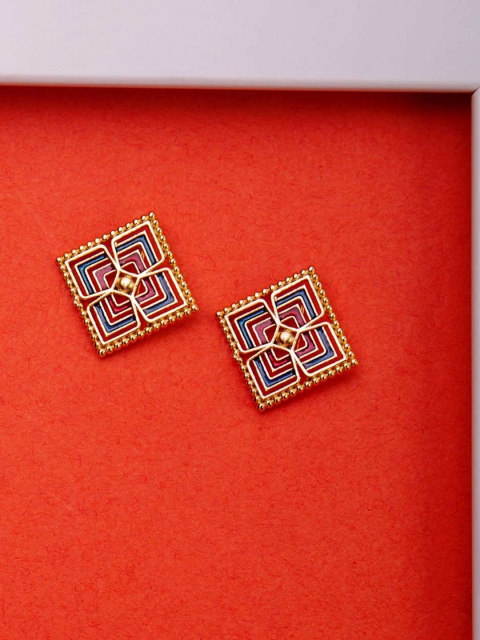 

Studio Voylla Gold-Toned Geometric Studs