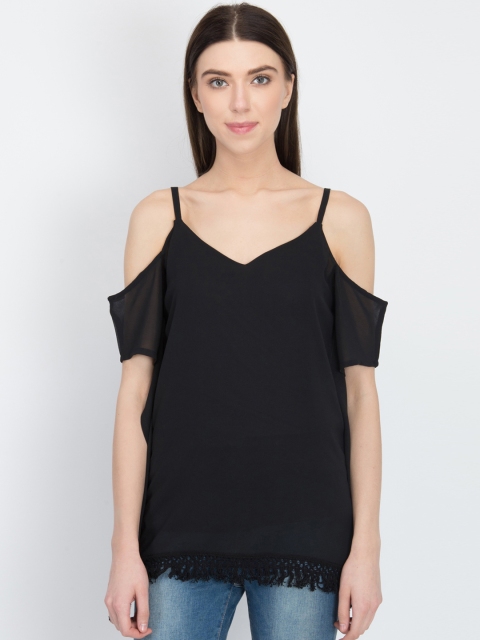 

LA LOFT Women Black Solid Tunic