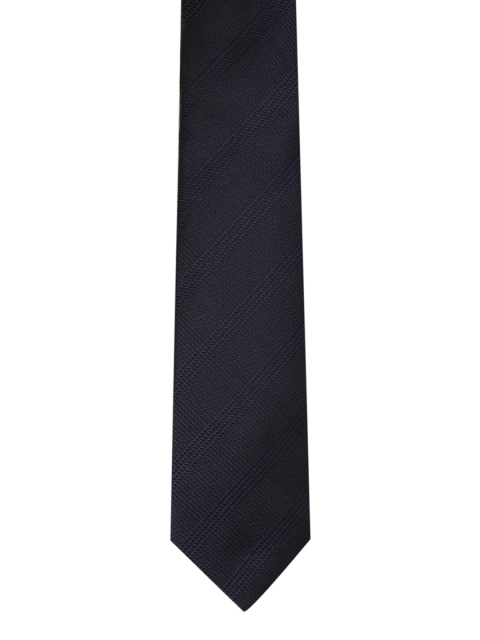 

Van Heusen Navy Woven Design Skinny Tie, Navy blue
