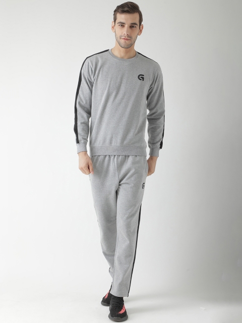 

GRIFFEL Men Grey Solid Tracksuit