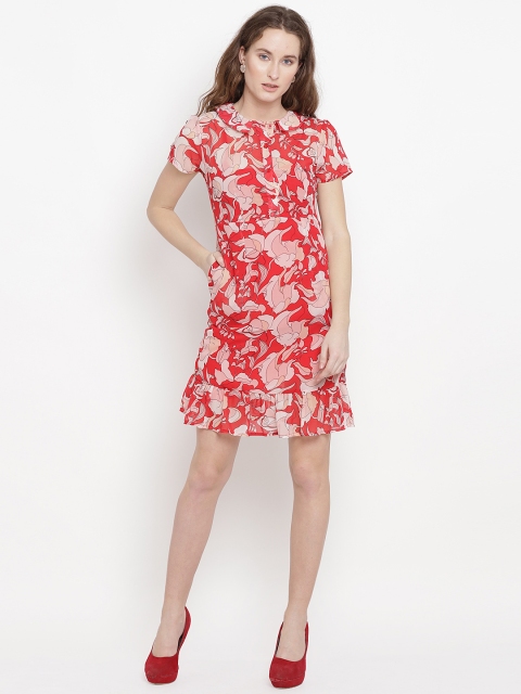 

Abiti Bella Women Red Printed Fit and Flare Dress