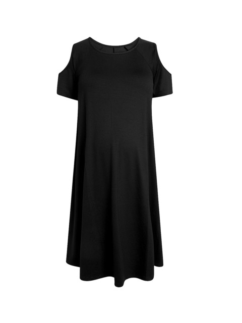 

next Women Black Solid A-Line Maternity Dress