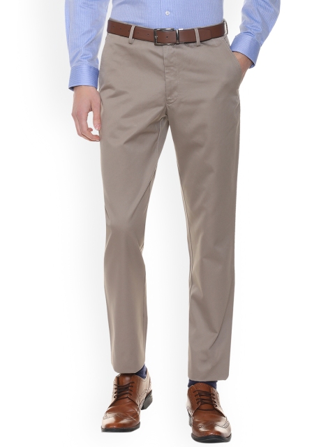 

Louis Philippe Men Brown Regular Fit Self Design Formal Trousers