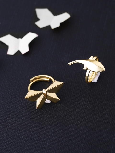 

Voylla Women Set of 2 Gold-Plated Finger Rings