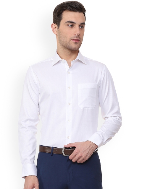 

Louis Philippe Men White Regular Fit Self Design Formal Shirt